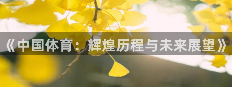J9官网下载招商电话号码是多少号：《中国体育：辉煌历程与未来
